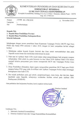 Salam semangat buat seluruh Guru dan Tenaga Kependidikan Proses Penerbitan SKTP 2018 bagi PNSD dan Bukan PNS  Semester 2 Tahun 2018