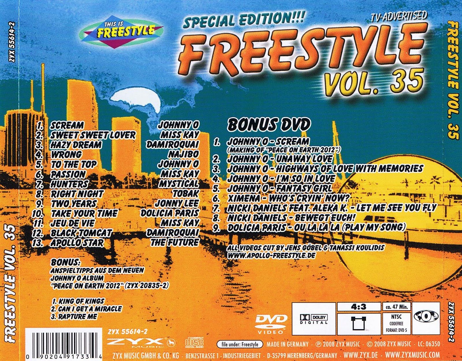 Freestyle Music Freestyle Vol. 35 ZYX Music CD, Comp · 2008 · Germany