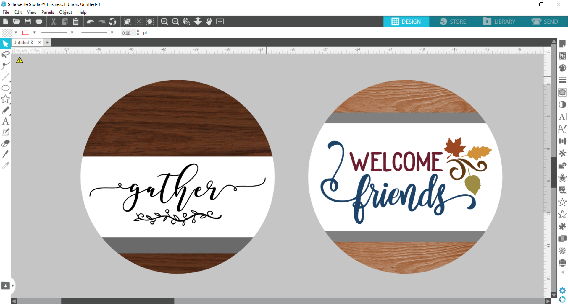 How to Make Wood Round Signs Silhouette Studio Mock Up to Hang Up