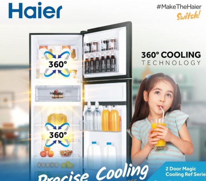 Haier 2 Door Magic Cooling Ref maintais food freshness