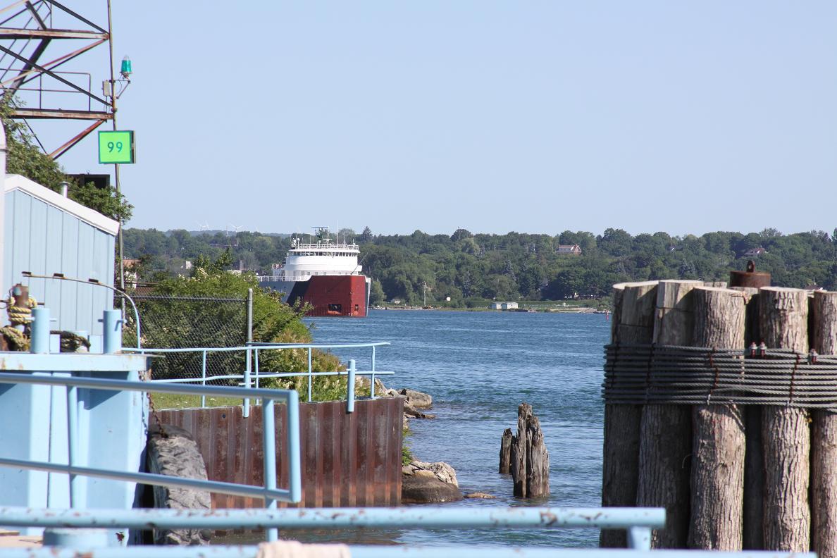 Michigan Exposures The Roger Blough Heading Down the St. Mary's River
