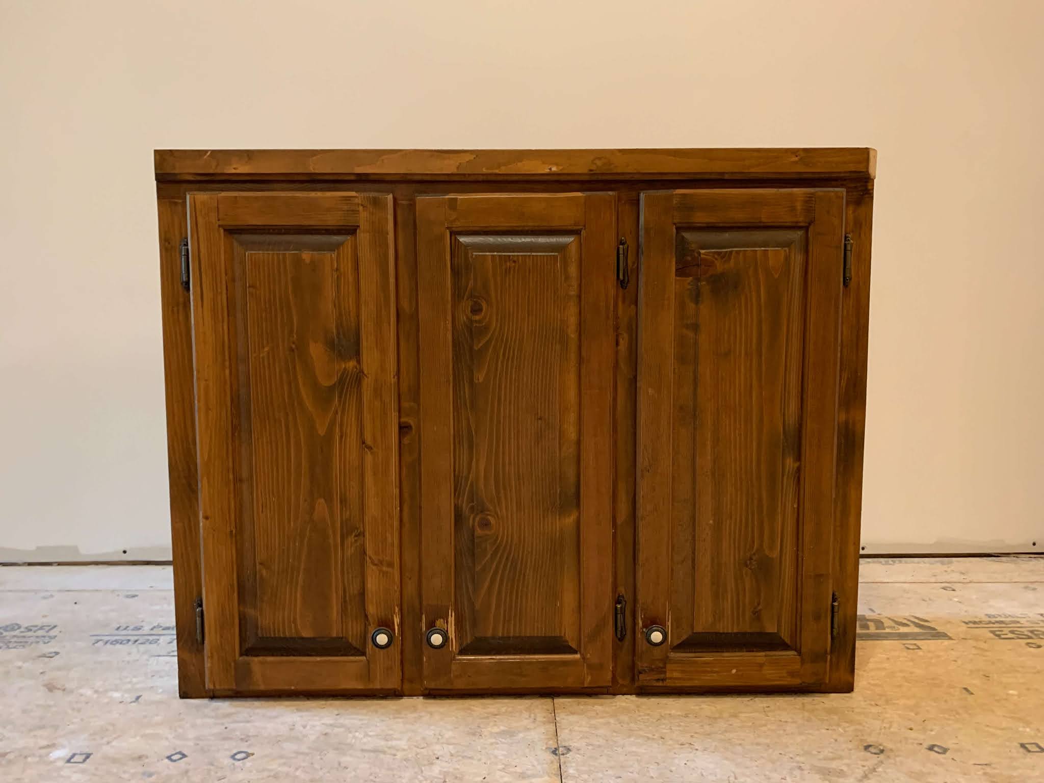 Kitchen Cabinet Repurposed As A Console Table The Roots Of Home