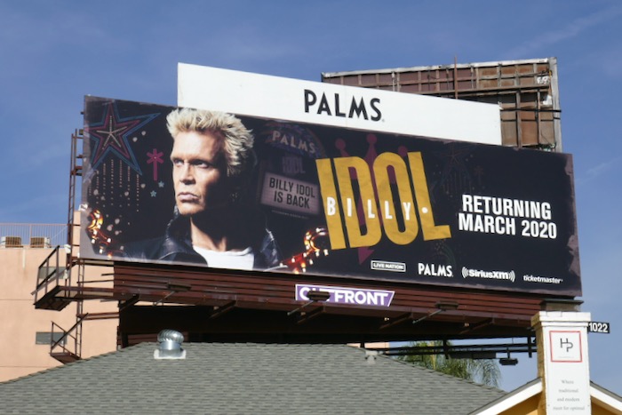 Billy Idol Pams Las Vegas billboard Billy Idol Pams Las Vegas billboard