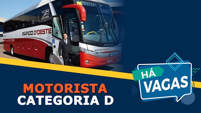 Rápido D'Oeste abre vagas para Motorista categoria D