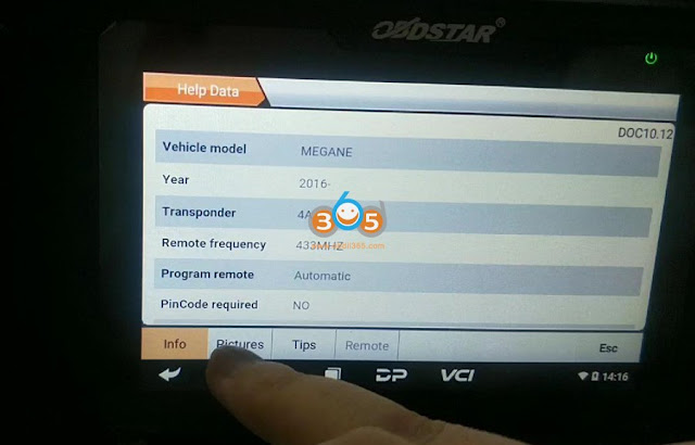 OBDSTAR Renault Megane IV 2016- Add Key 9