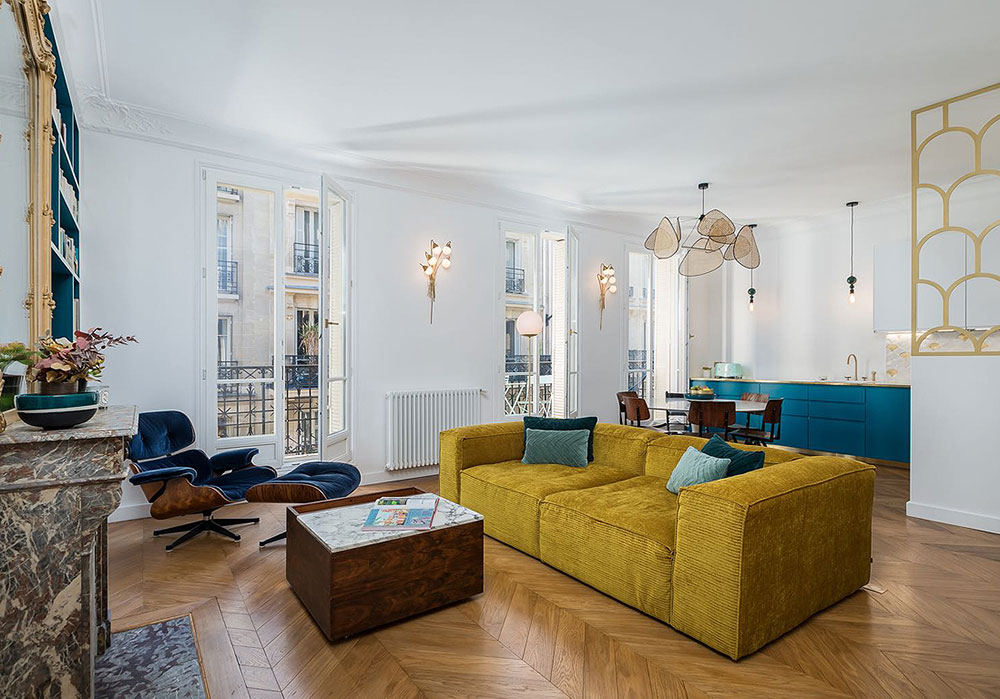 Renovated Haussmann apartment in Paris