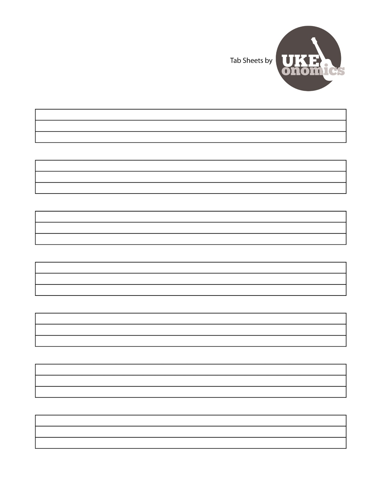UKEonomics Blank Ukulele Tabs And Chord Charts  UKEonomics Blank Ukulele Tabs And Chord Charts