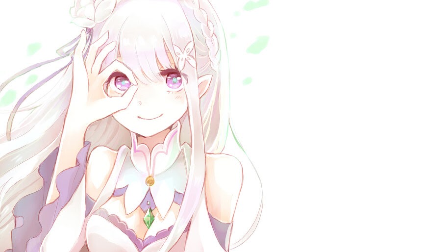 Emilia, Re:Zero, Anime, Girl, 4K, #4.2677