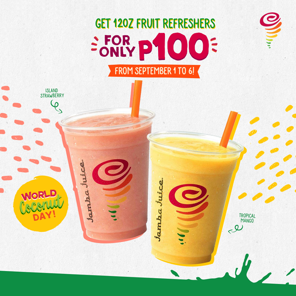 Manila Shopper Jamba Juice World Coconut Day Promo Sept 2019