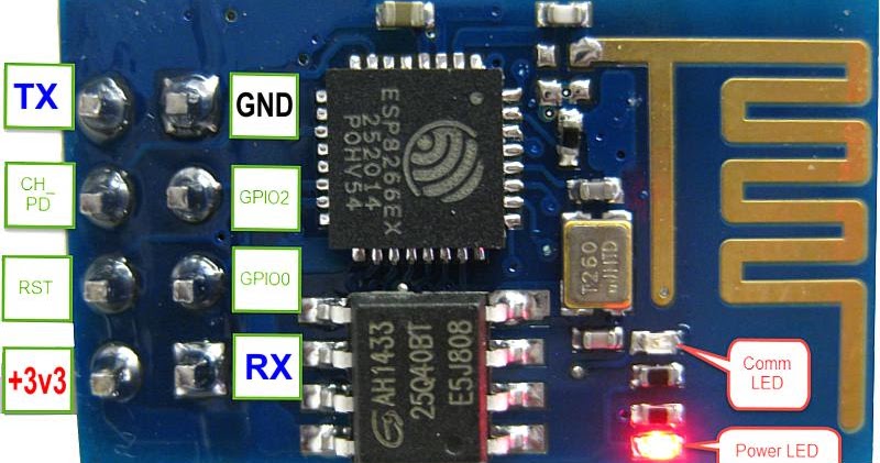Ebay ESP8266 pinout - model ESP-01 | Electrical engineering and ...