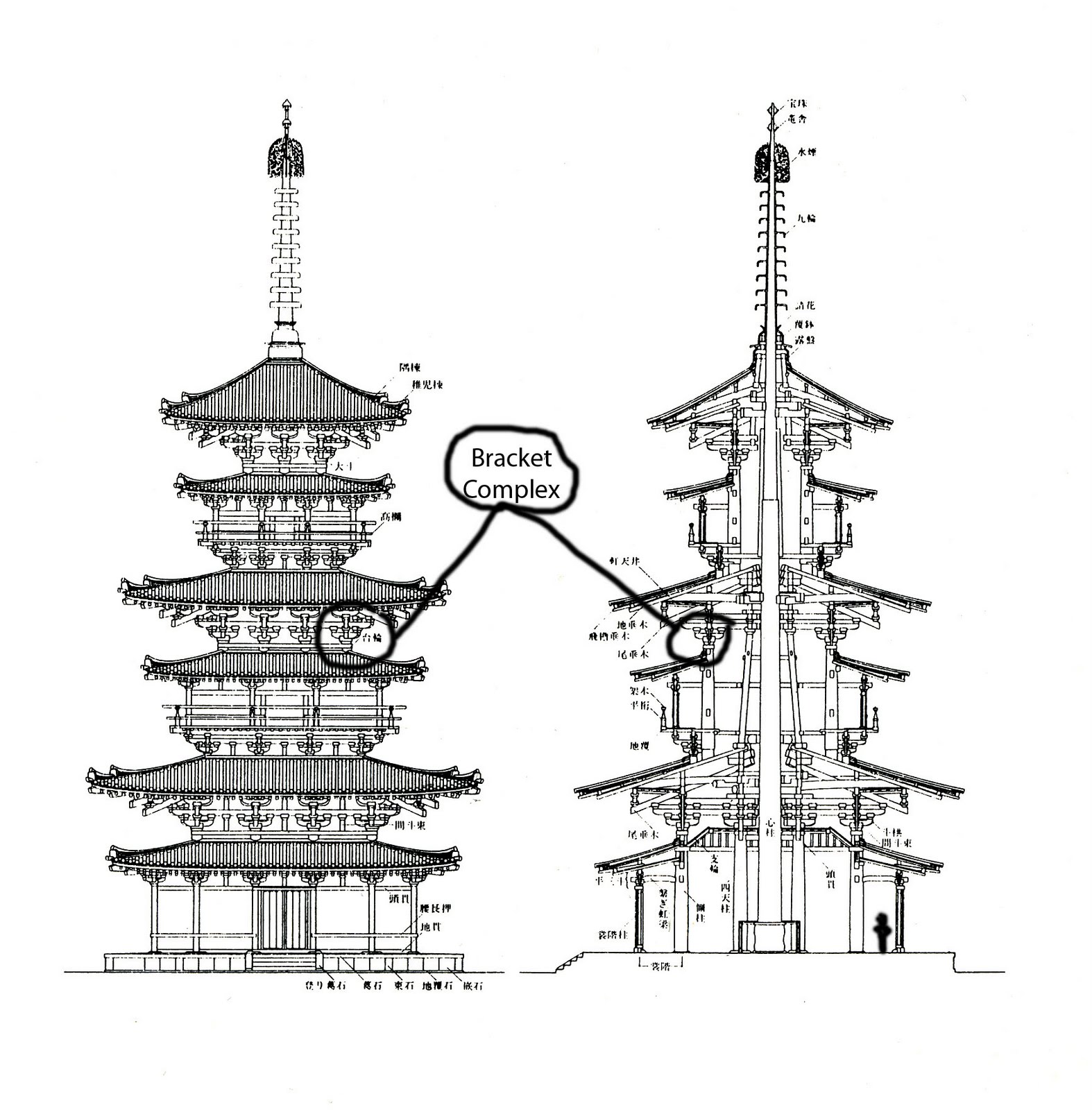 Китайская пагода чертежи