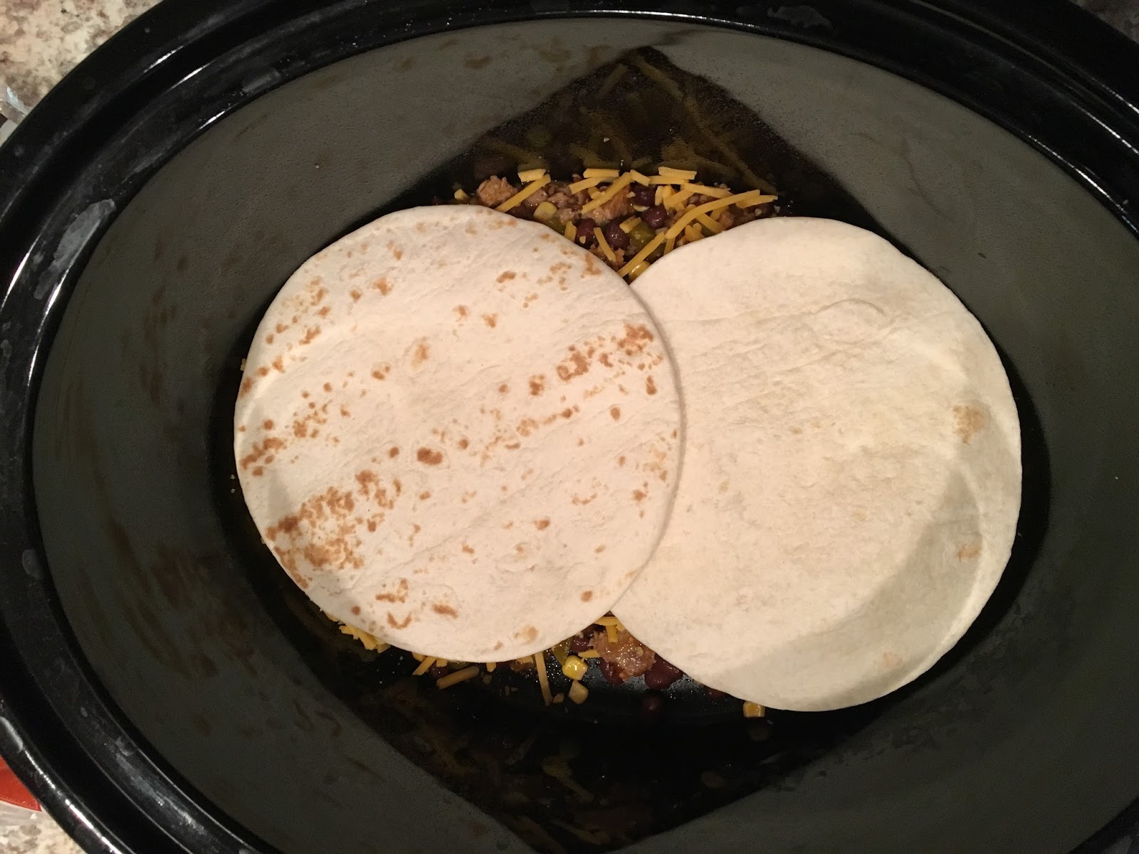 Crock Pot Spicy Enchilada Stack Chasing Saturdays