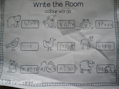 Brown Bear book study companion, standards based literacy activities, class book, interactive booklet, sight word reader, and craftivity for Kindergarten and First Grade.  Common Core aligned. #brownbear #colorwords #sightwords #picturebookactivities #kindergarten #literacy #reading