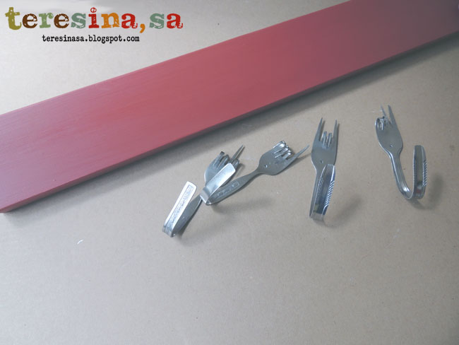 Perchero reciclando tenedores