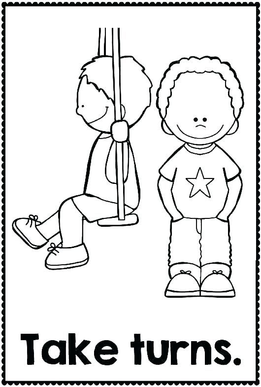 Good Manners Coloring Pages For Kids
