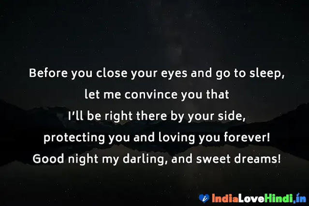 good night message to my sweetheart
