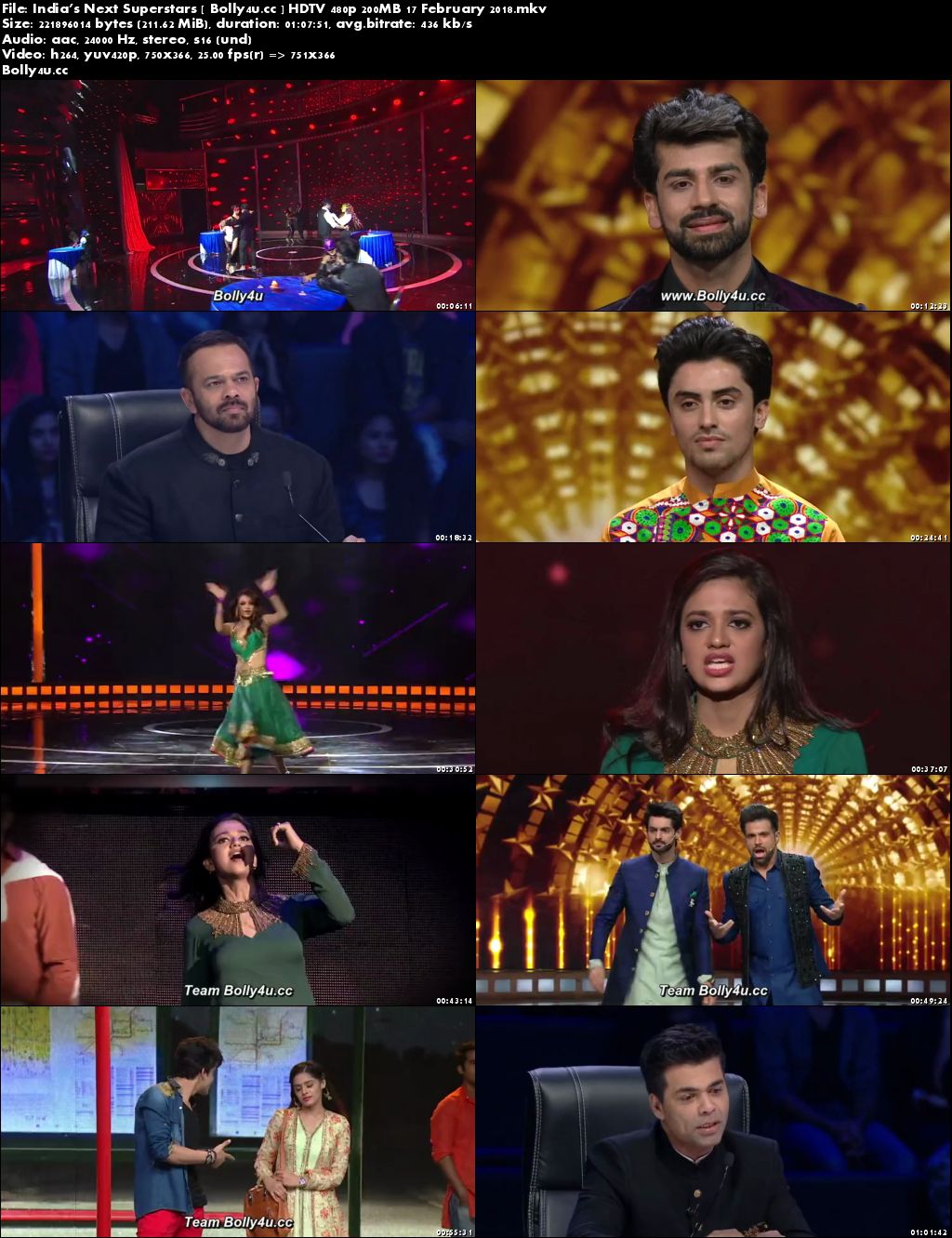 Indias Next Superstars HDTV 480p 200MB 17 February 2018 Download