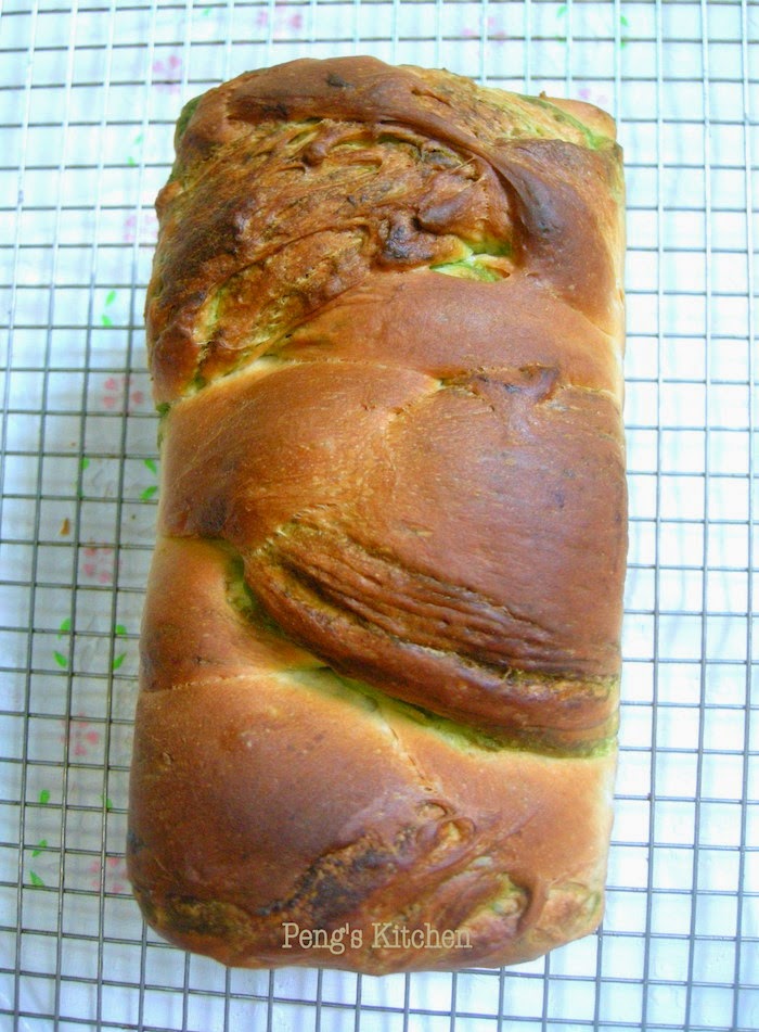 Peng's Kitchen Matcha Marble Bread Loaf