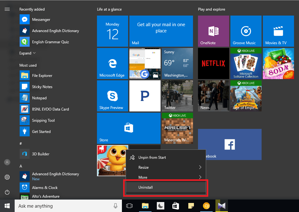 windows 10, remove, automatically installed, games