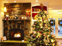 christmas christian room living decorated fireplace decorations backgrounds cozy decor treasure box blogthis email mantel fire pretty