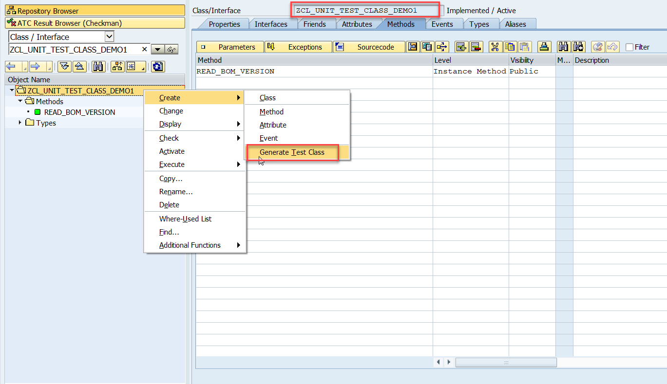 SAP ABAP Central Use of Test Environment in ABAP Unit Test Class