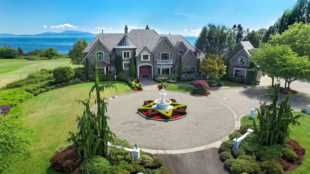 12,000 Square Foot Waterfront Stone Mansion In Blaine, WA THE