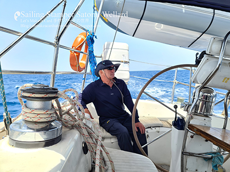 Life on Sailing Boat SATOMI Nidri to Ithaca Greece  by Sailing Stamper Satomi Wellardギリシアでの船上生活