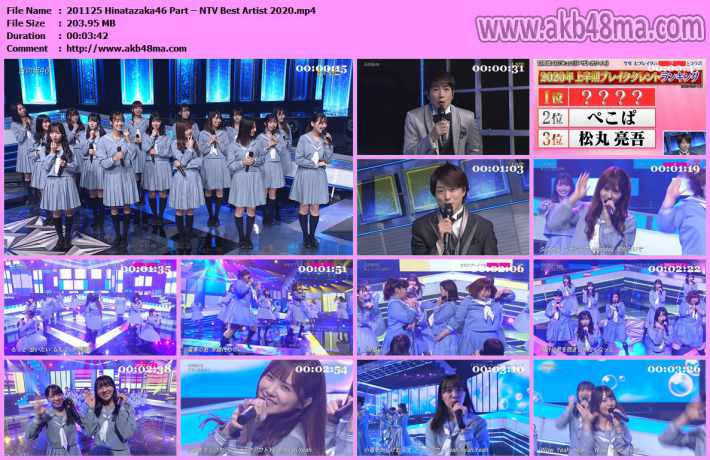 Hinatazaka46 Part - NTV Best Artist 2020