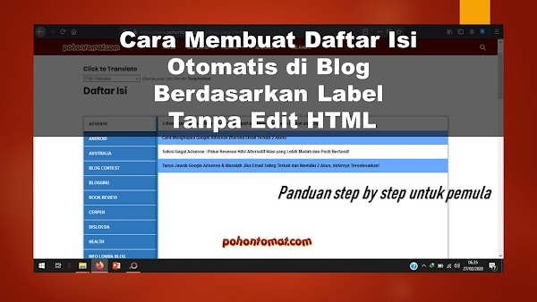 Membuat Halaman Daftar Isi Lengkap Di Blog Berdasarkan Label Tanpa Edit Template Html Blogkaktri