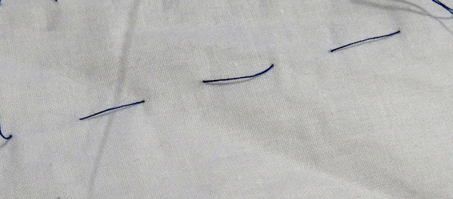 Hilos flojos por el revés de la tela