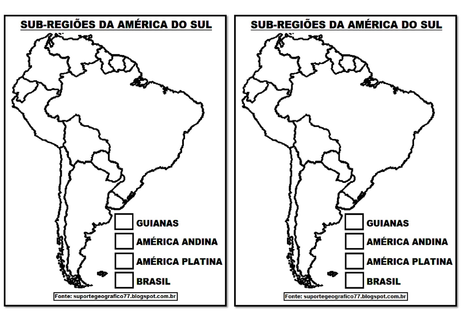 Mapa America Do Sul Para Colorir - 4%2B %2BSUB REGI%25C3%2595ES%2BDA%2BAM%25C3%2589RICA%2BDO%2BSUL%2B2