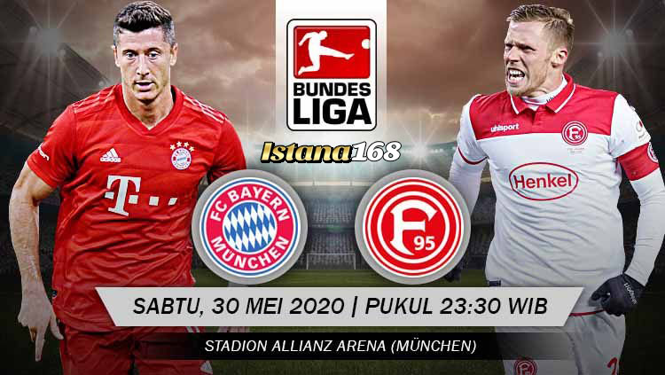 Prediksi Bayern Munchen vs Fortuna Dusseldorf 30 Mei 2020