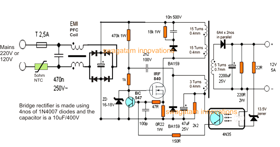 Gambar Skema Rangkaian Regulator Gacun Terlengkap Skema