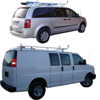 Van, Minivan, SUVs Aluminum Ladder Racks - Van Shelving: Van, Minivan ...