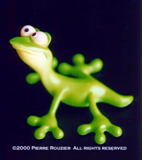"Gecko"- Designer collectible character sculpture by © Pierre Rouzier