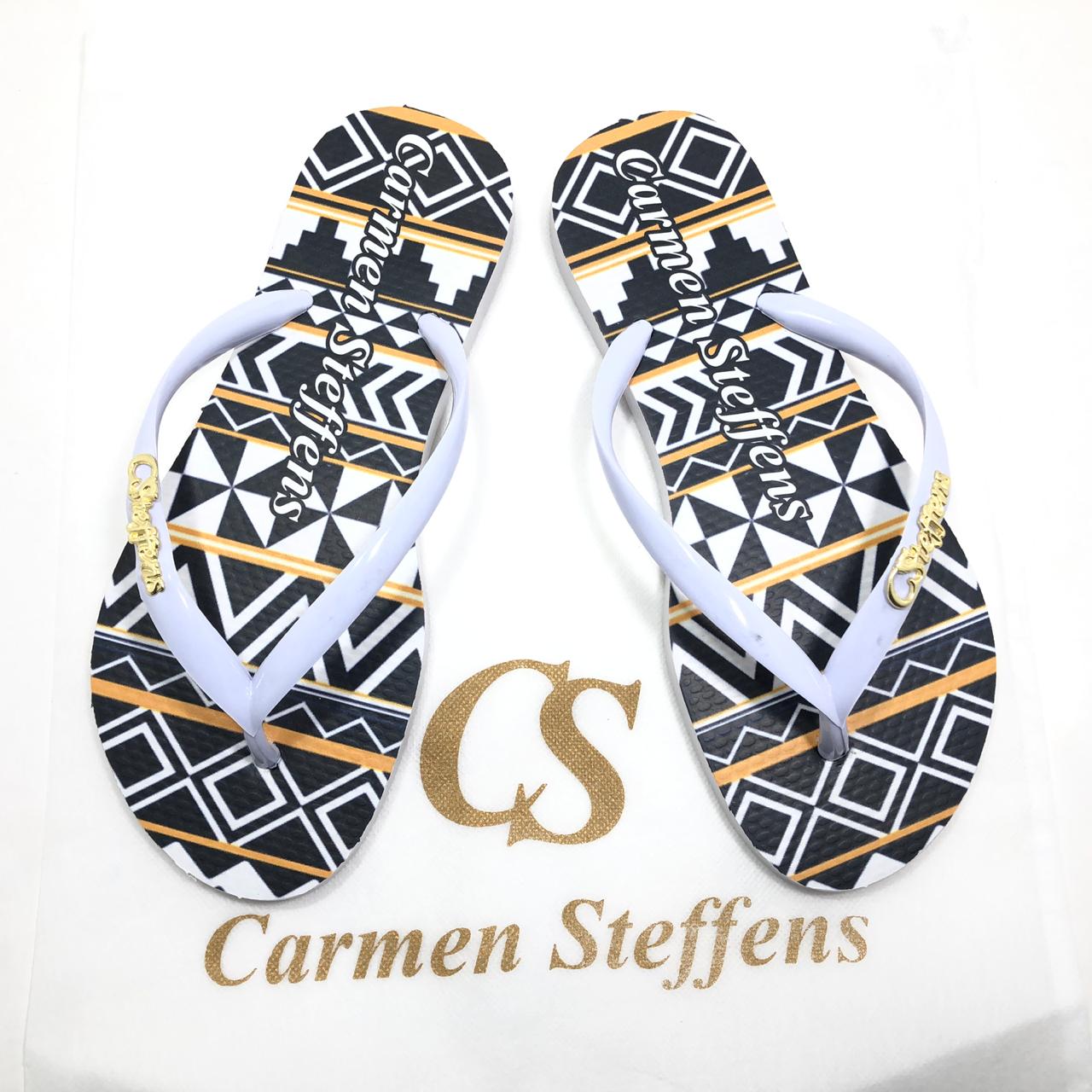 Replicas de chinelos carmen steffens no atacado Clearance
