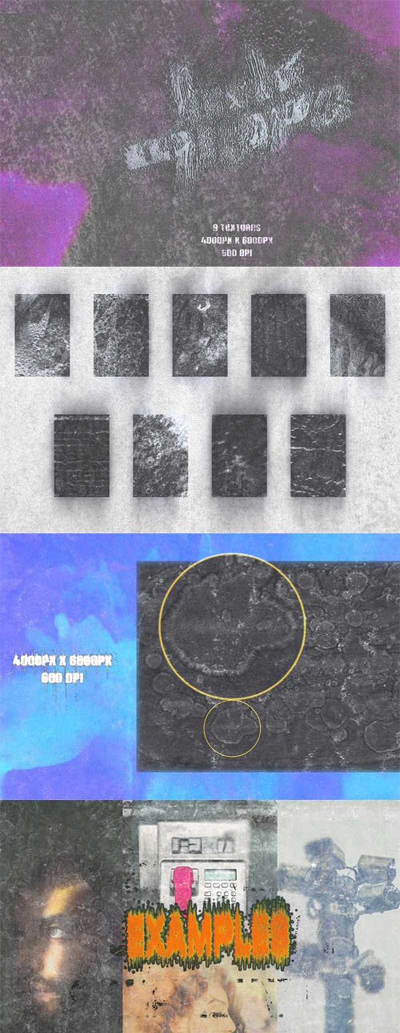 9 Ink Drops Textures Pack 2