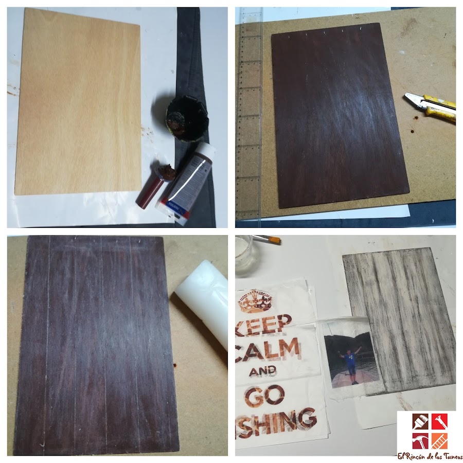 cartel con decoupage