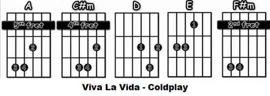 Contento Acrobacia Hacer un muñeco de nieve Viva La Vida ACORDES fáciles en guitarra acústica (Coldplay) : ENCHUFA LA  GUITARRA