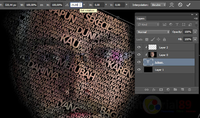 Cara membuat typography wajah dengan photoshop