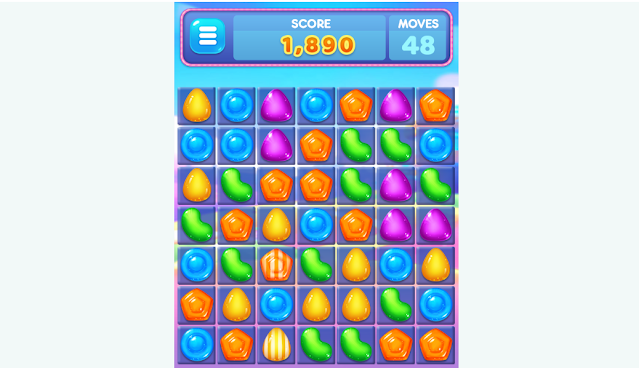 permainan mengurtkan permen candy fiesta