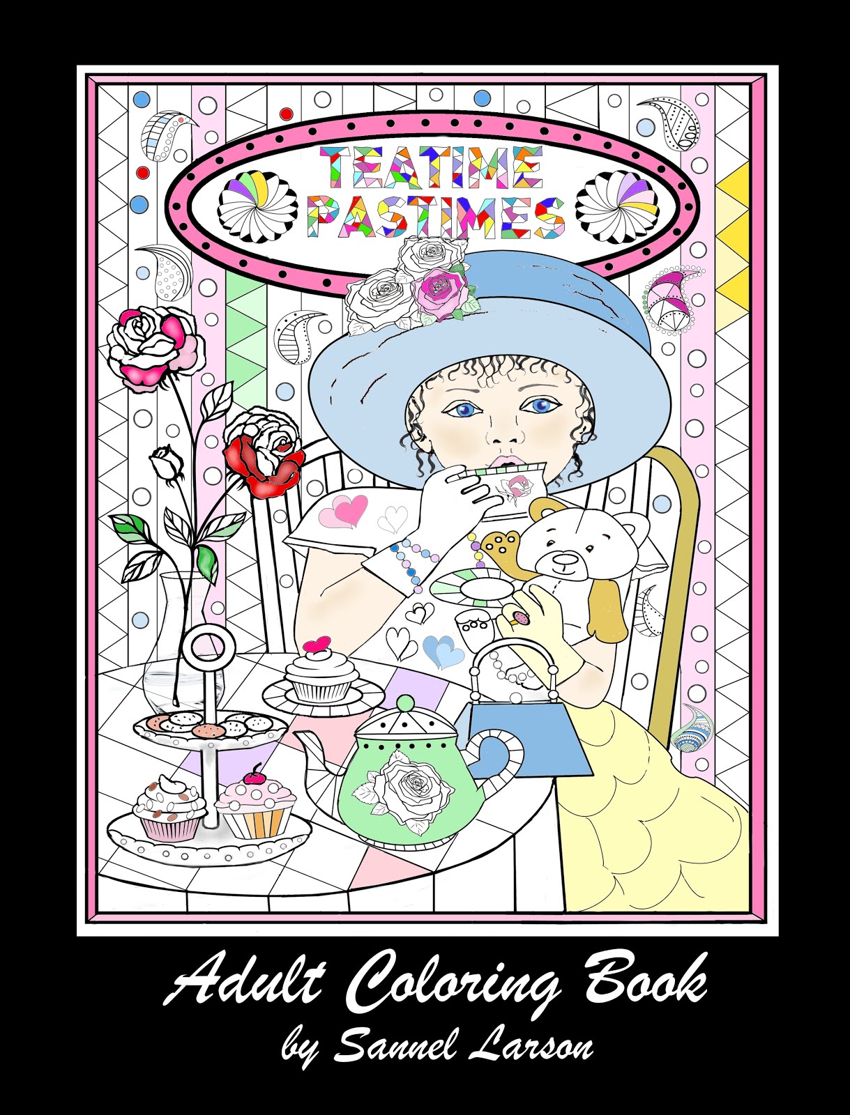 Teatime Pastimes-Adult Coloring Book by Sannel Larson