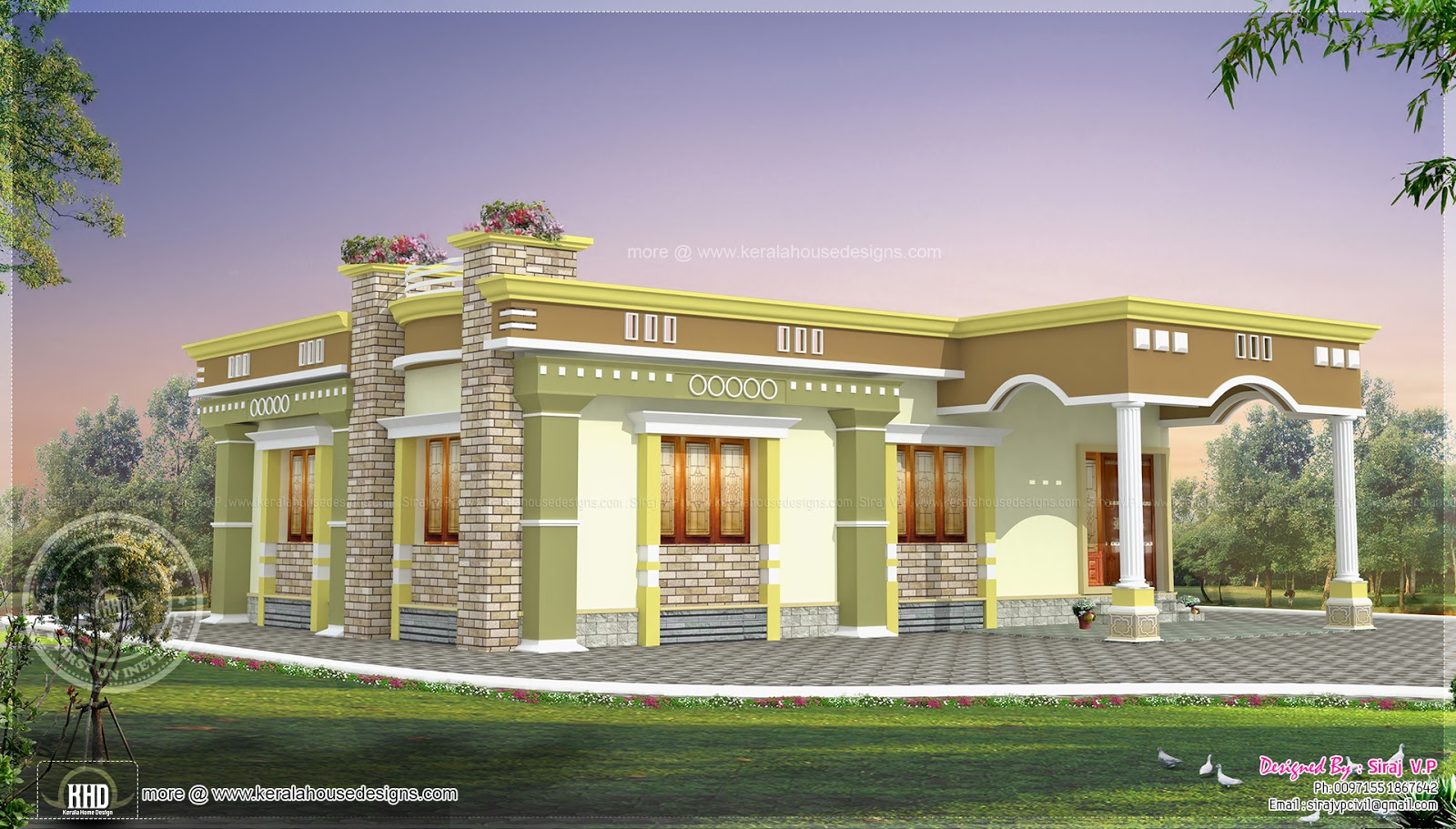 Small South Indian Home design Kerala home design and