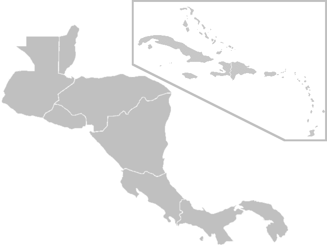 Blank Map of Central America