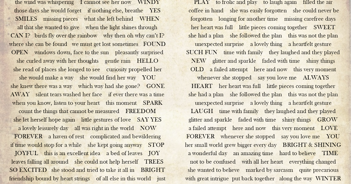 SewPaperPaint Free Printable Journal Words Vintage Tiny Text
