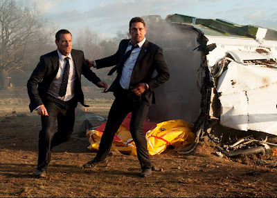 Gerard Butler and Aaron Eckhart in the action sequel London Has Fallen
