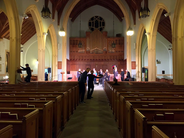 Cathedral shape, arches and height of ceiling = fantastic acoustics - Southminster United Church, Ottawa