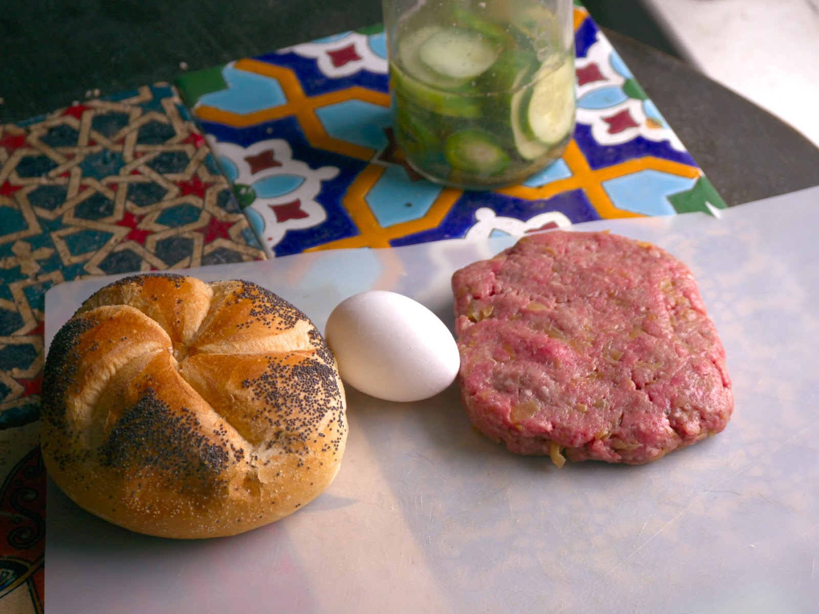 Tempura fried burger