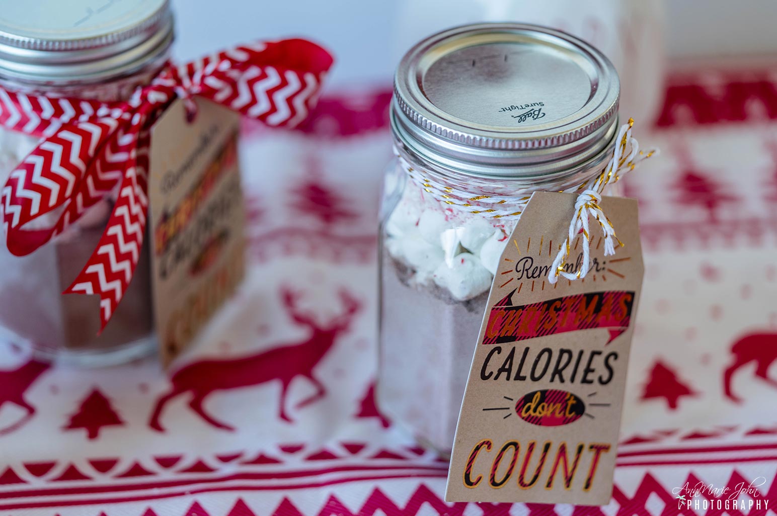 Peppermint Hot Cocoa in Mason Jar Gifts