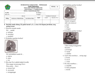 Soal Penilaian Akhir Semester 1k 13 Kls 5 Sd